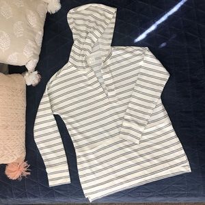Caslon Super Soft Striped Hoodie / Small